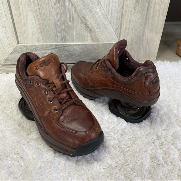 Z-Coil Legends Classic Brown Leather Orthotic Walking Shoes Pain Relief 5 - Picture 6 of 10